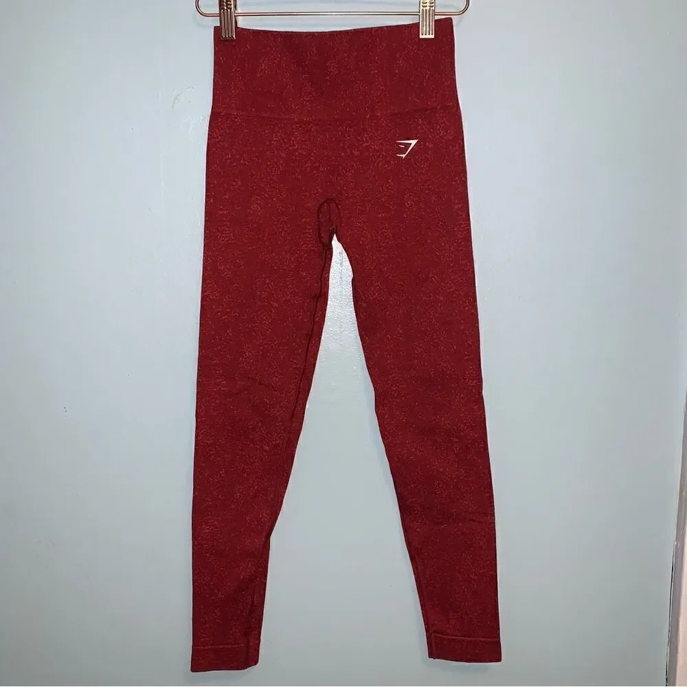 Gymshark Red Crop Leggings XS